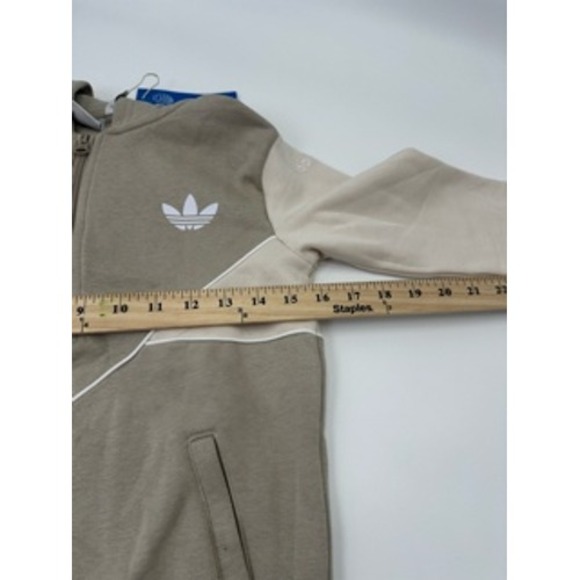 Adidas Kids Trefoil Colorblock Quarter Zip Hoodie Sz S 140 Made in Pakistan - Picture 5 of 9